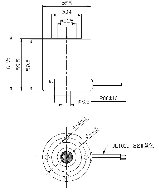 耐高壓排氣電磁閥尺寸圖