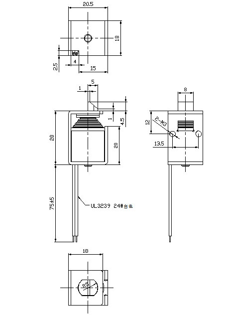 共享充電寶開(kāi)關(guān),充電寶鎖電磁鐵尺寸圖